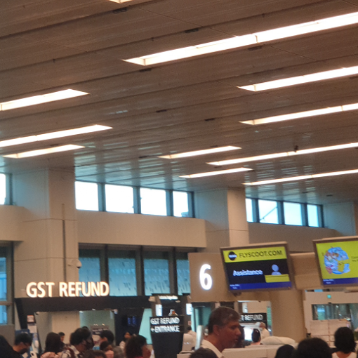 GST refund counter at Changi Airport