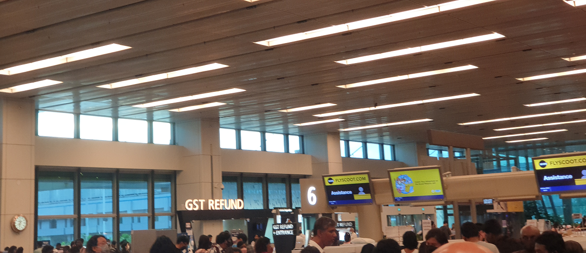 GST refund counter at Changi Airport