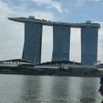 Marina bay sands Singapore View from Merlion Park