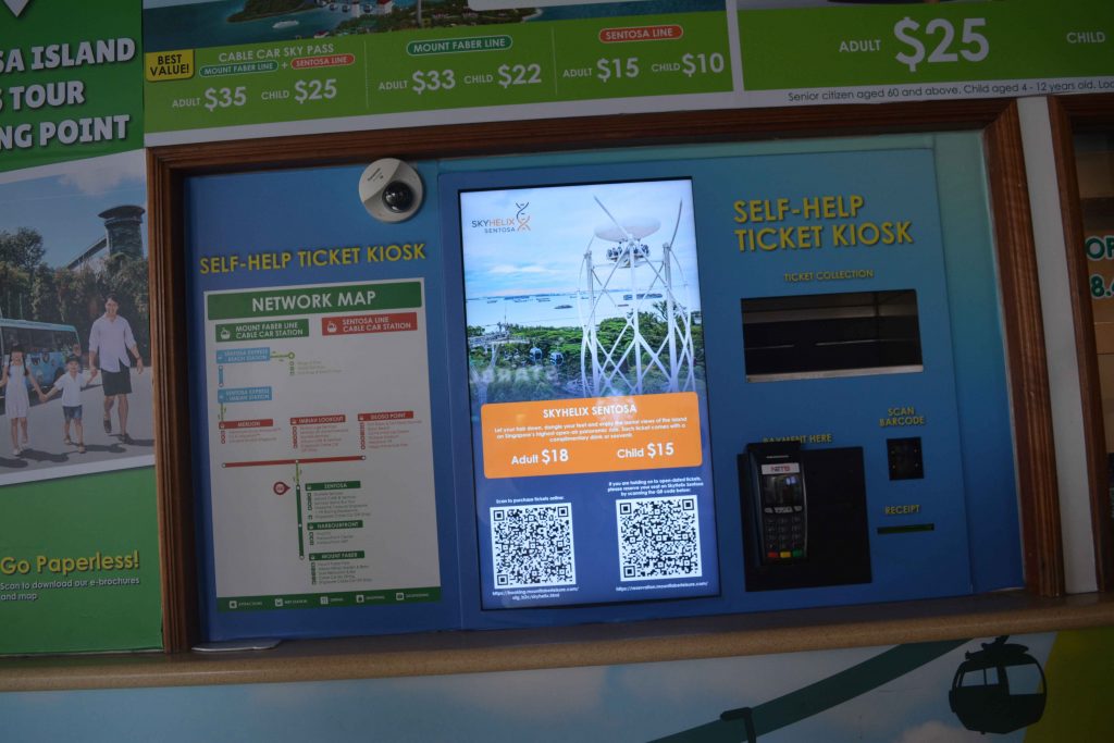 Cable Car Self Help Ticket Kiosk in Singapore