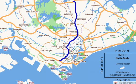 Central Expressway (CTE) Route Map Singapore