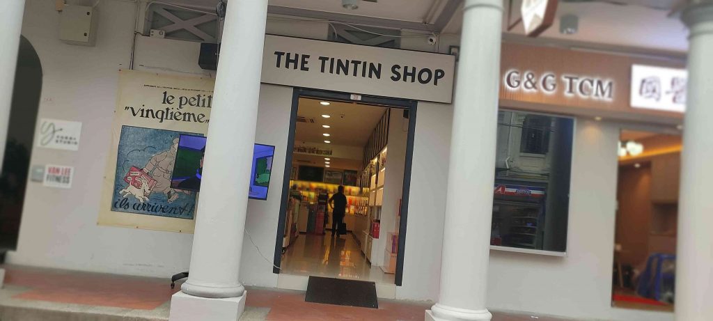 China Town the Tintin shop in Singapore
