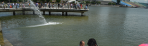 Merlion Park Singapore River View