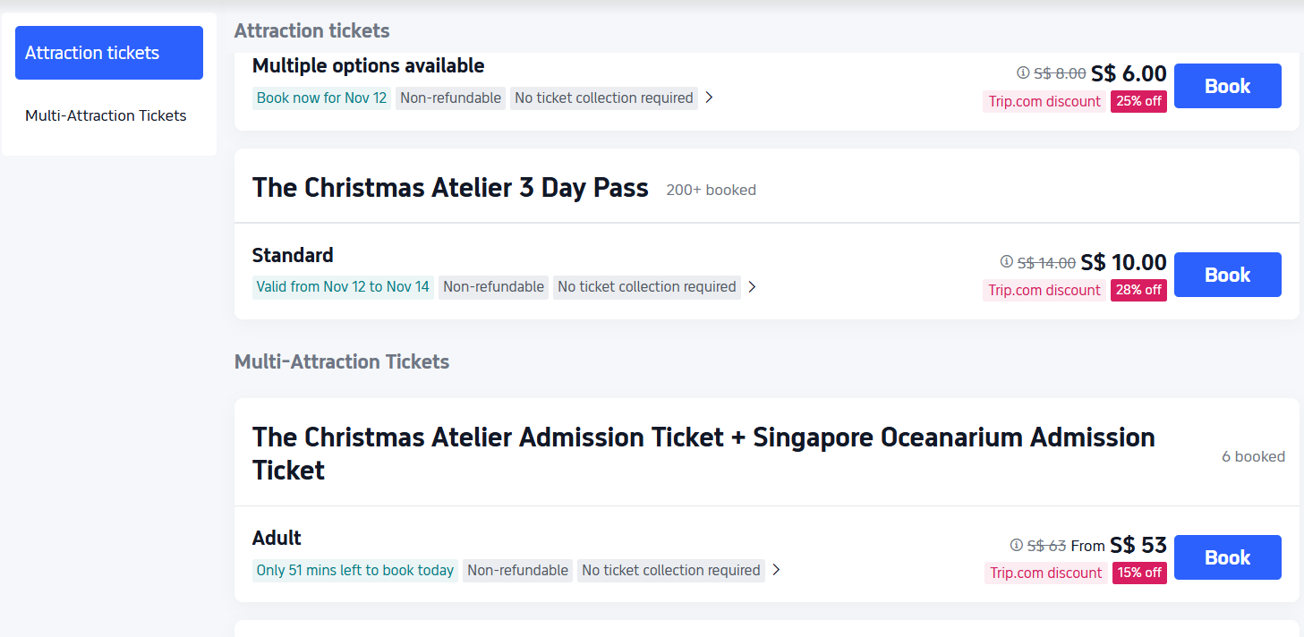 How to Book Tickets in THE CHRISTMAS ATELIER